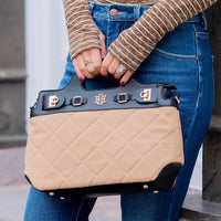 Caroline Hill - Savannah Handbag Latte Black