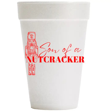 Son of a Nutcracker styrofoam cups (red)