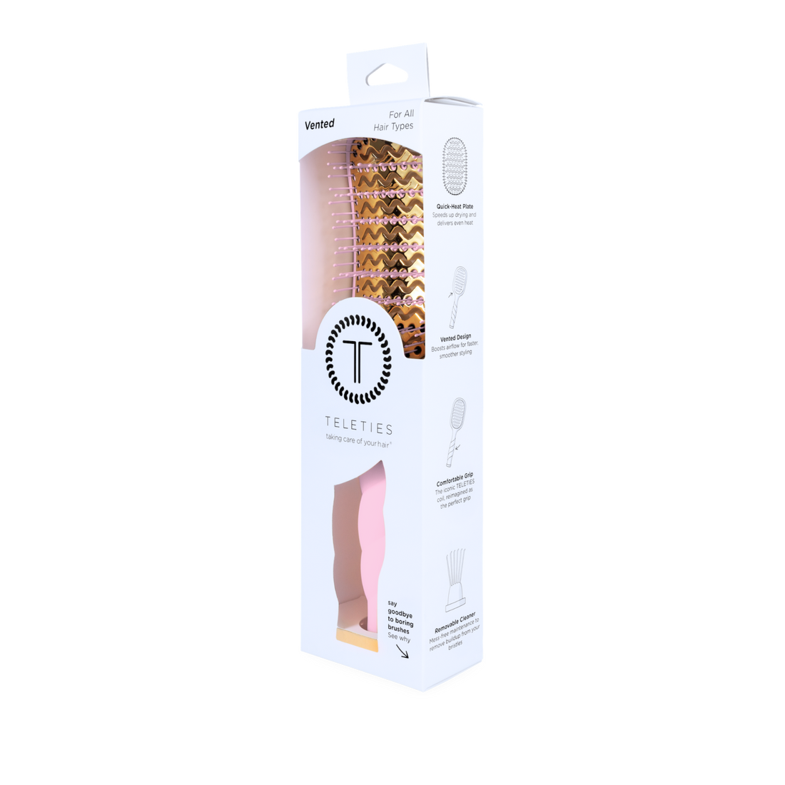 Full Size Vented Brush (Bubblegum Pink)