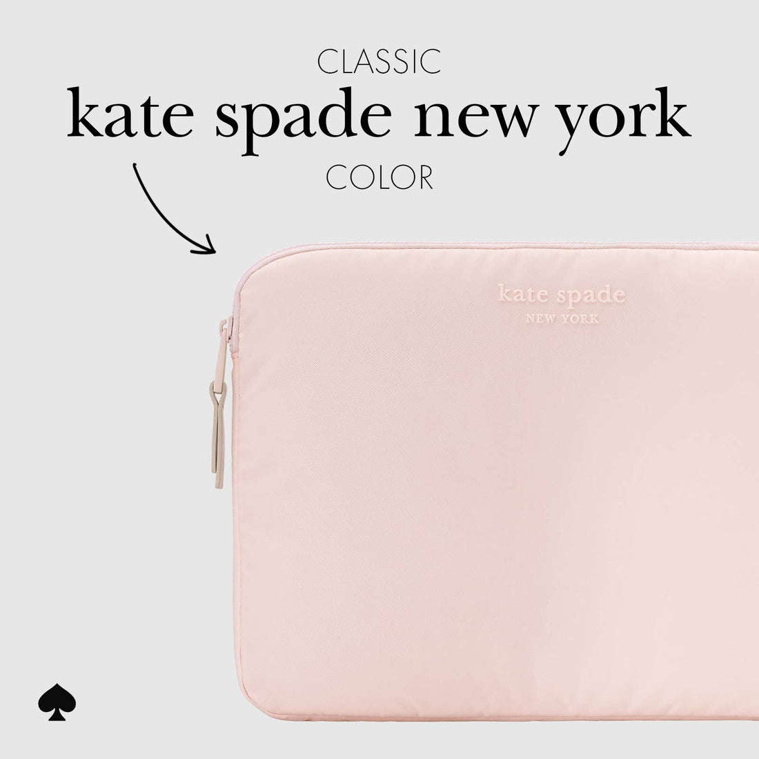 Kate Spade Puffer Laptop Sleeve 14" Chalk Pink