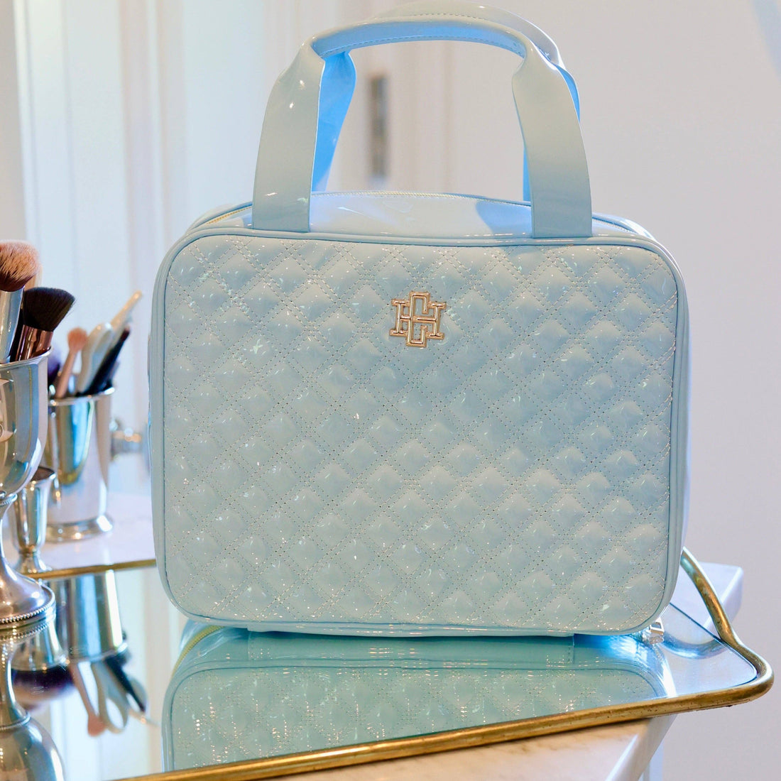 Punta Cana Large Case Light Blue Patent