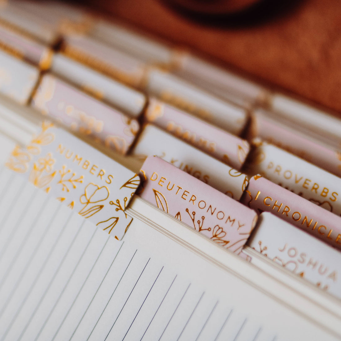 Gold Foil Bible Tabs (Dusty Pink)