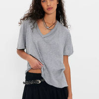 Nina V Neck Tee, FP (Grey)