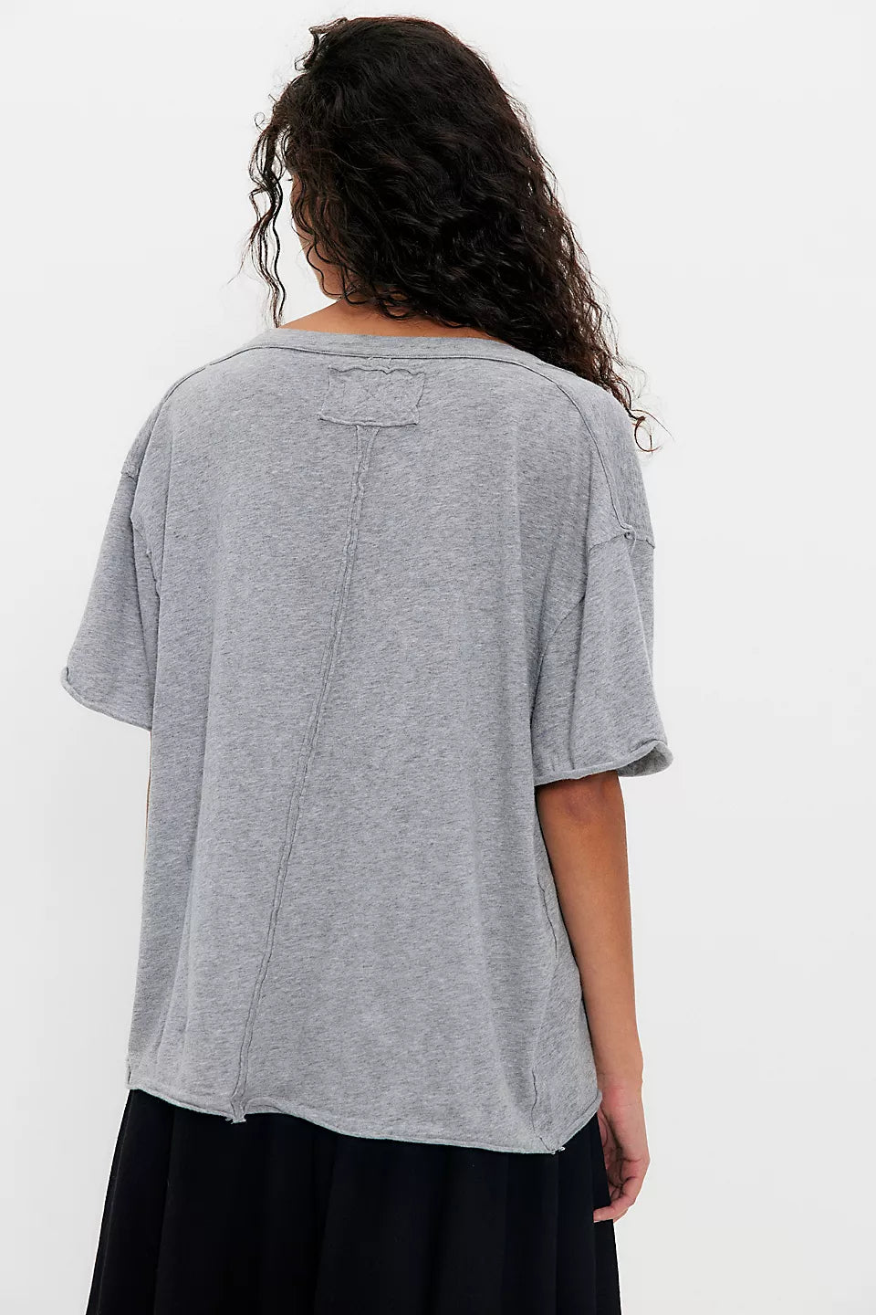 Nina V Neck Tee, FP (Grey)