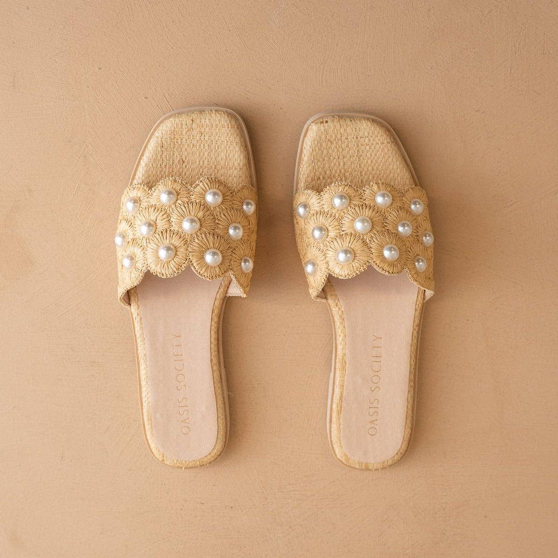 Cathleen Raffia Slide
