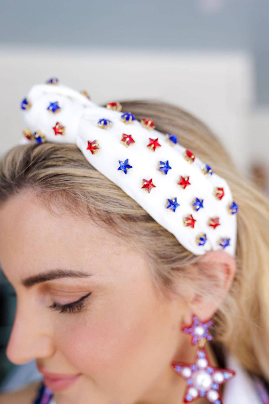 Brianna Cannon - White Star Spangled Headband