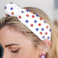 Brianna Cannon - White Star Spangled Headband