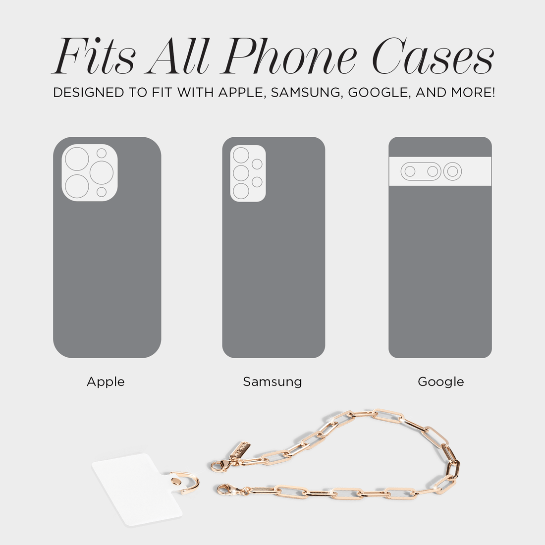 Gold Chain Phone Charm