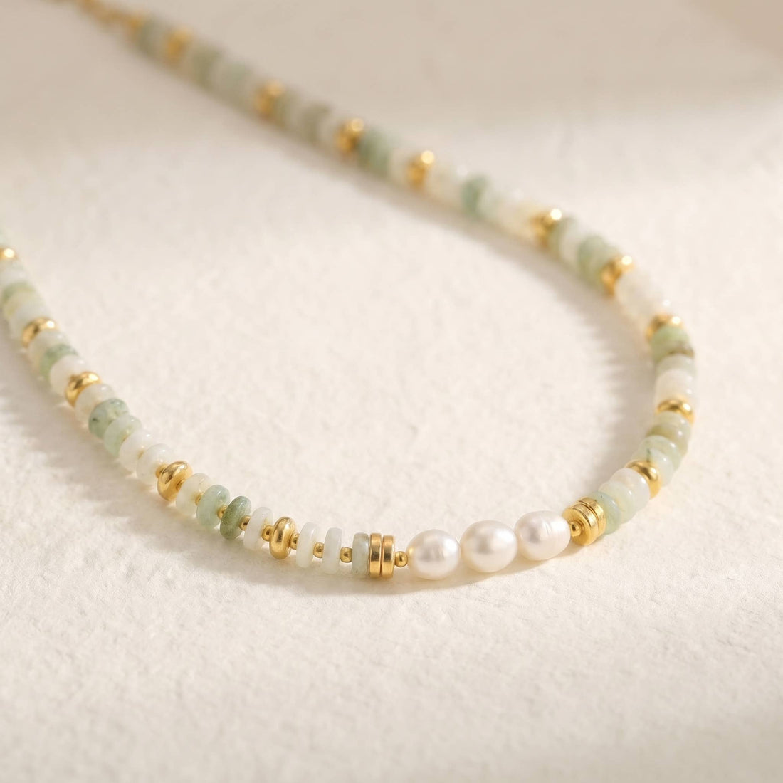 Amazonite Aura Pearl Necklace