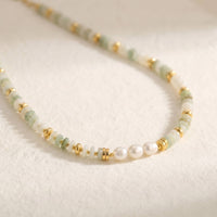 Amazonite Aura Pearl Necklace