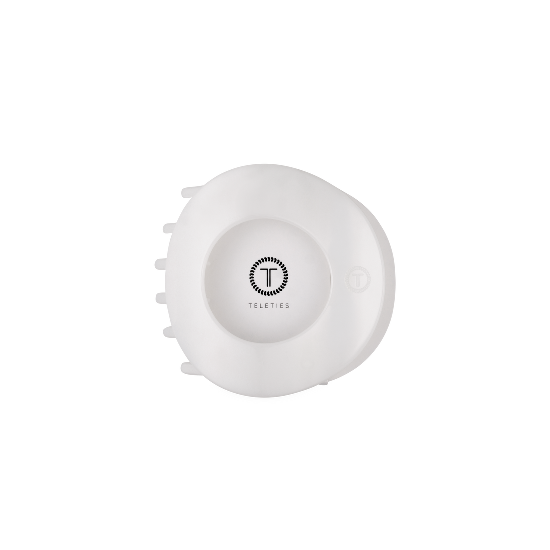 Coconut White Medium Flat Circle Hair Clip