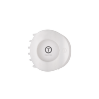 Coconut White Medium Flat Circle Hair Clip