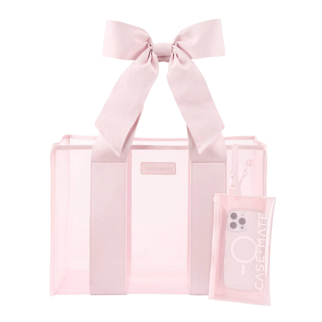 Ballet Pink Bow Jelly Tote Bag, CaseMate