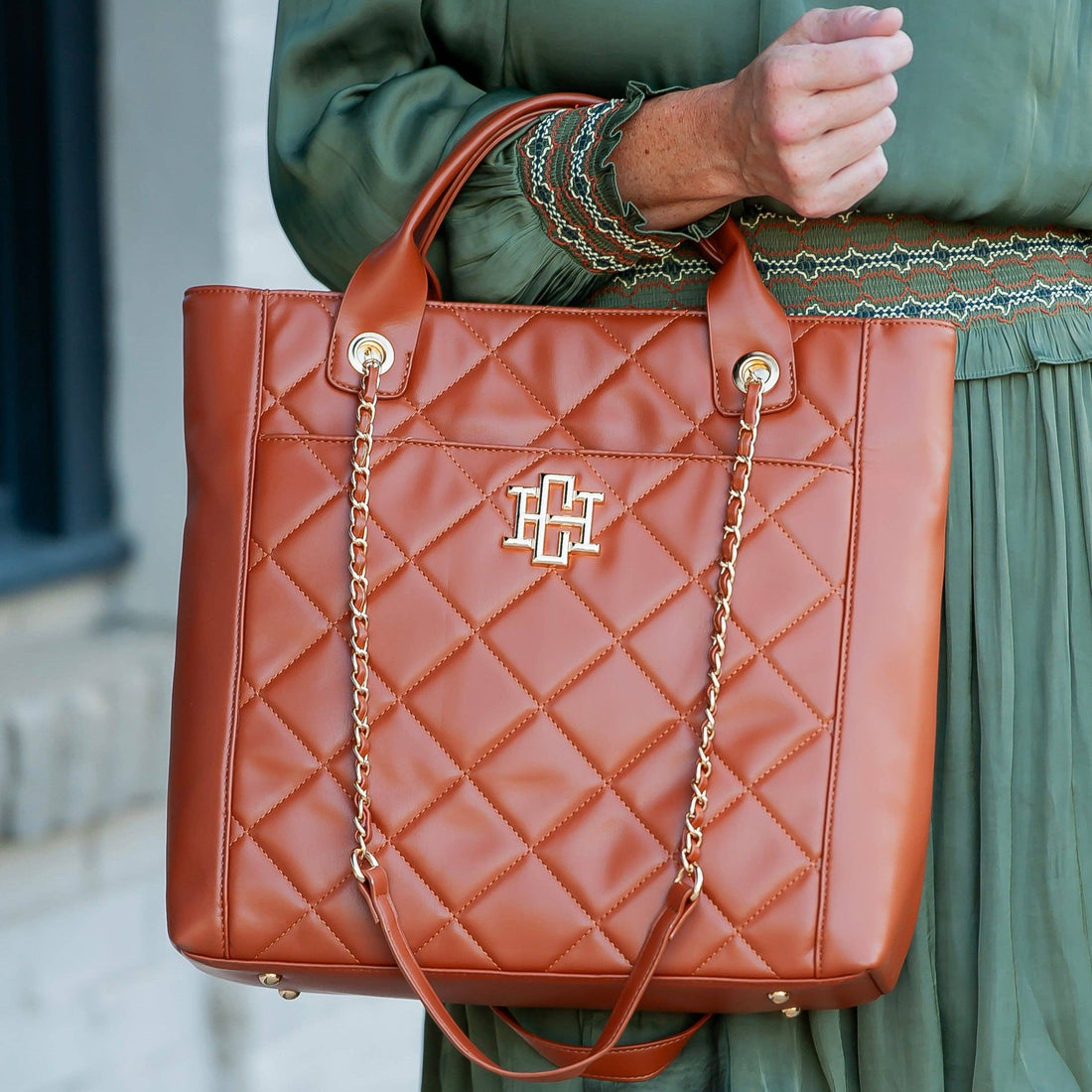 Kinzley Tote Bag (Saddle)
