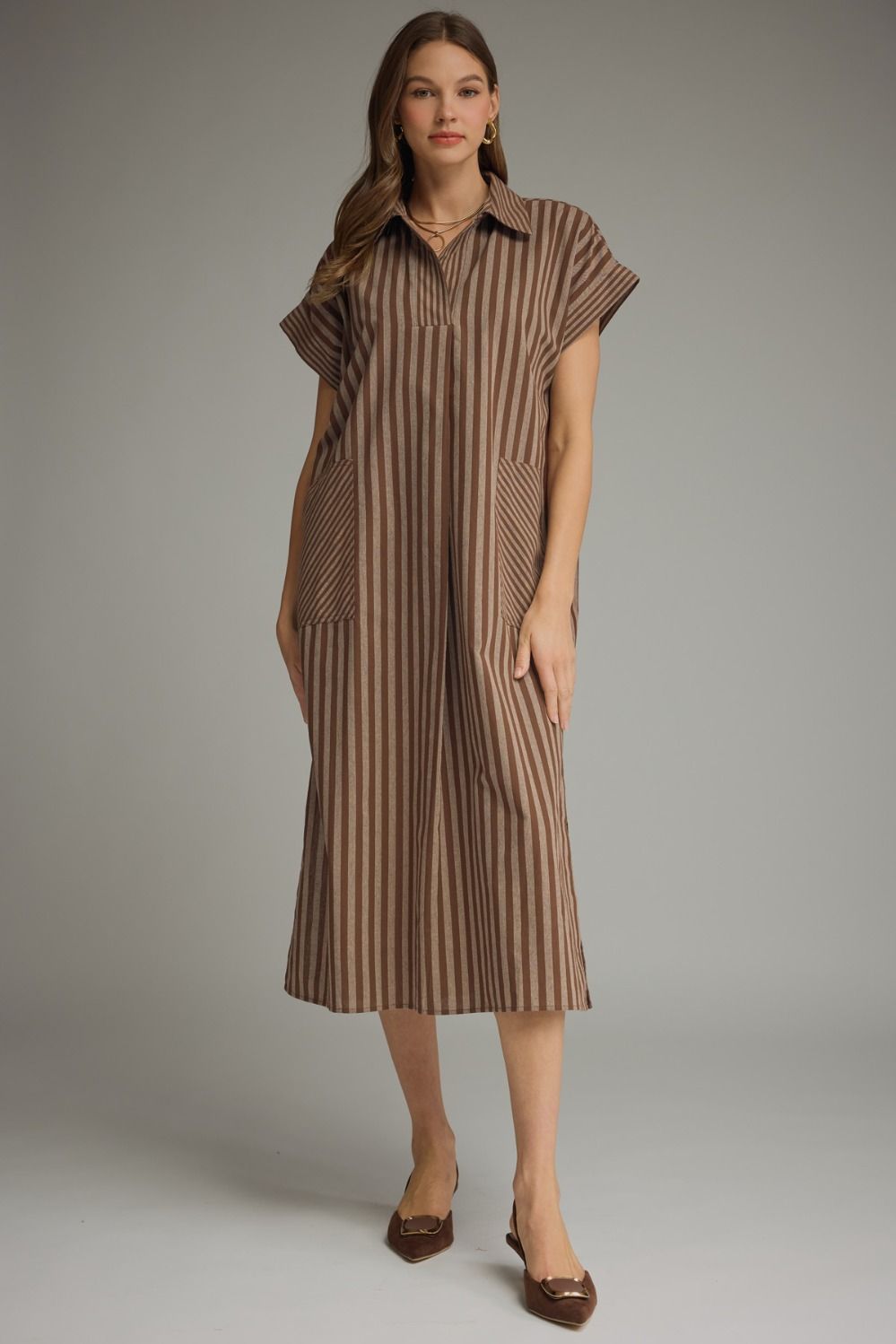 Shelly Dress (Brown)