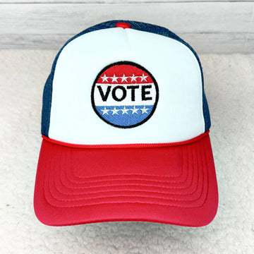 Vote Embroidered Trucker Hat