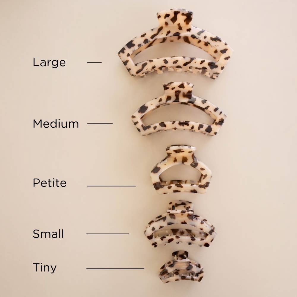 Open Blonde Tortoise, Petite Hair Clip