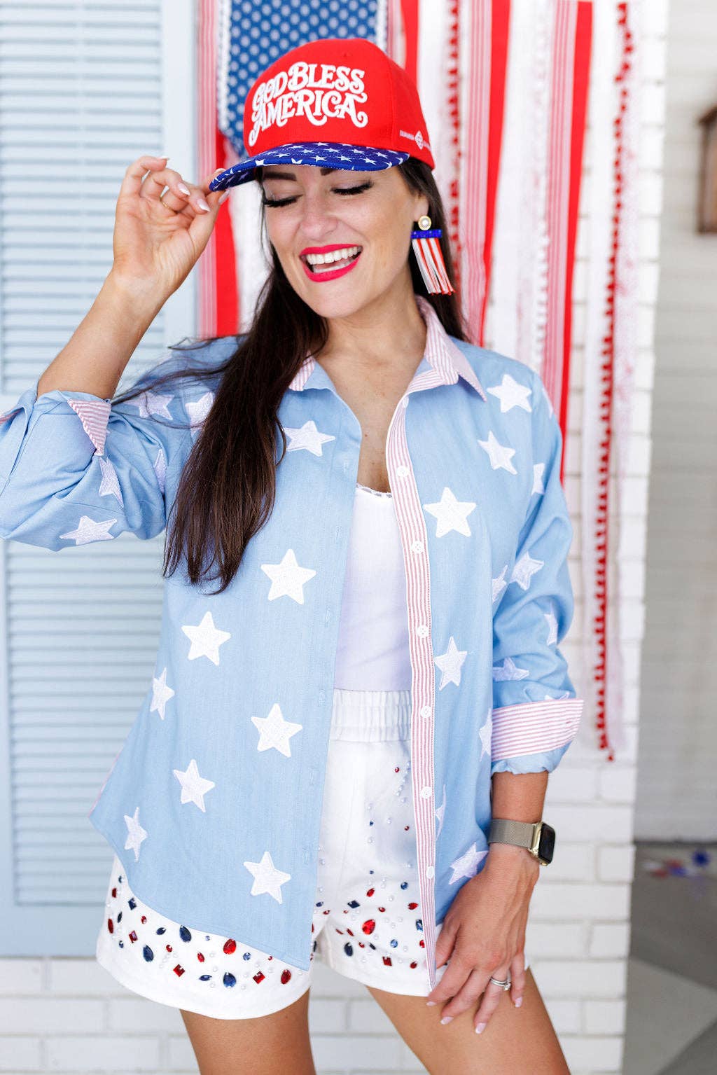 Brianna Cannon - Old Glory Button Down Shirt