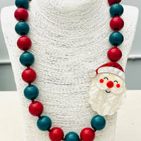 Beaded Santa Necklace