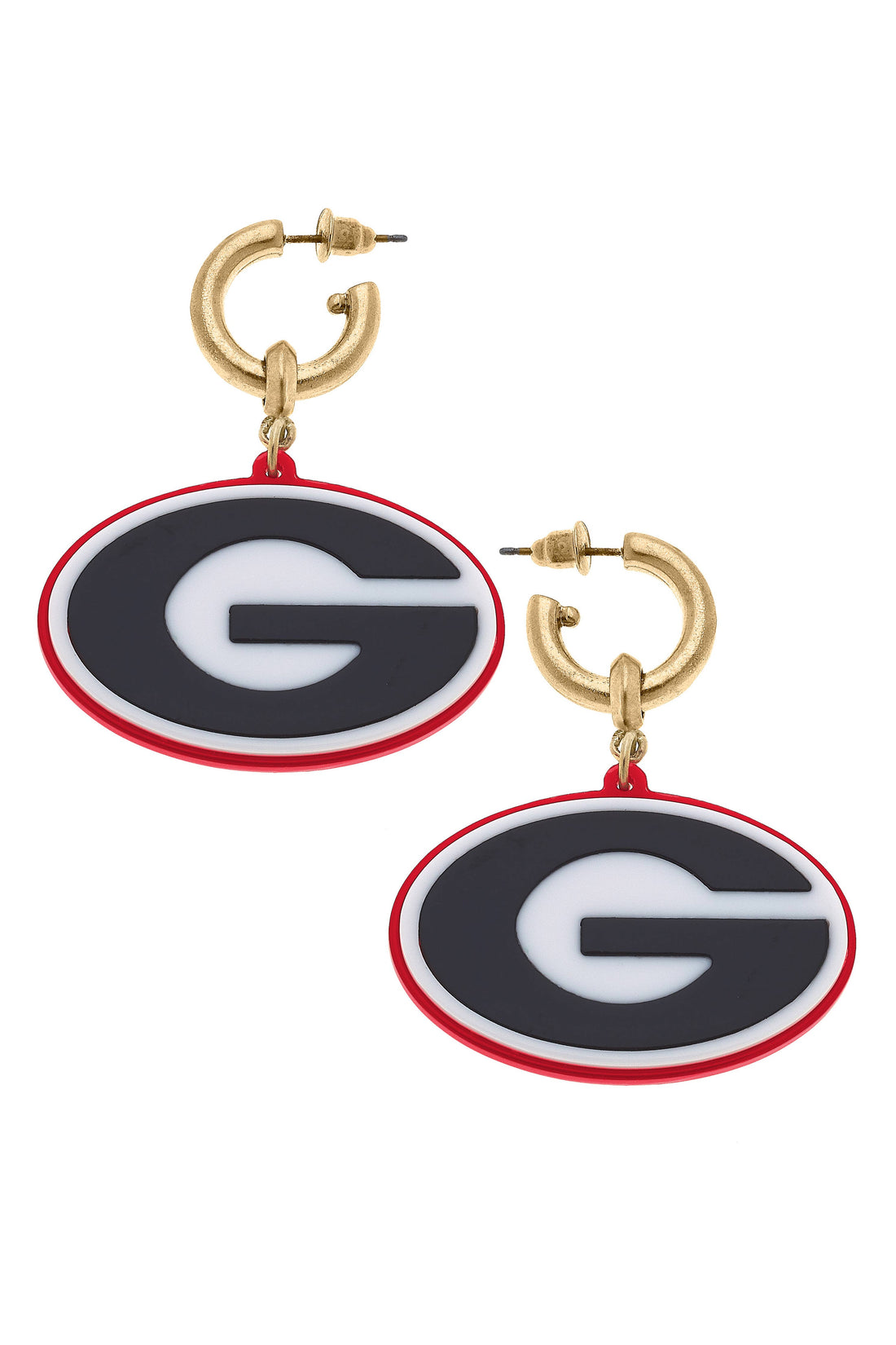 Georgia Bulldogs Drop Hoop Earring