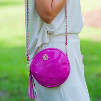 Caroline Hill - Cece Circular Crossbody Hot Pink EC
