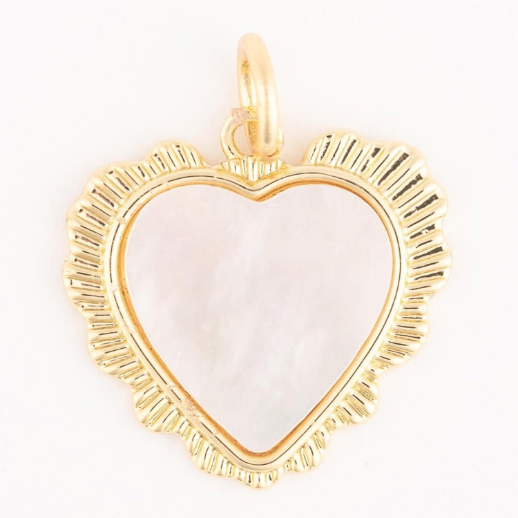 Pearl Heart Charm