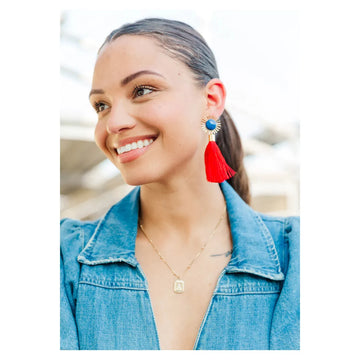 Red Silk Earrings