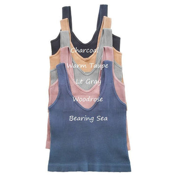 Cali, Cropped Ribbed Layering Tank