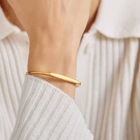Signet Waterproof Gold Bangle