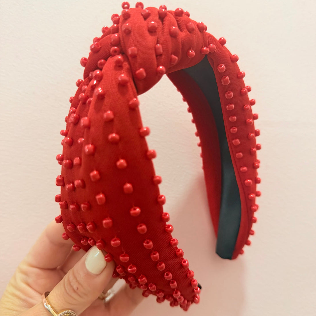 Red Beaded Headband
