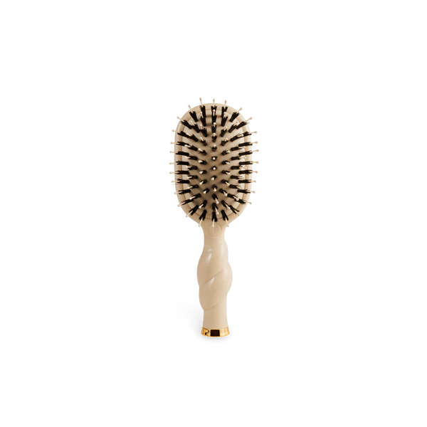 Mini Boar Bristle Brush (Tan)