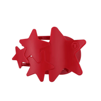 Red Shooting Star Large Flat Hair Clip