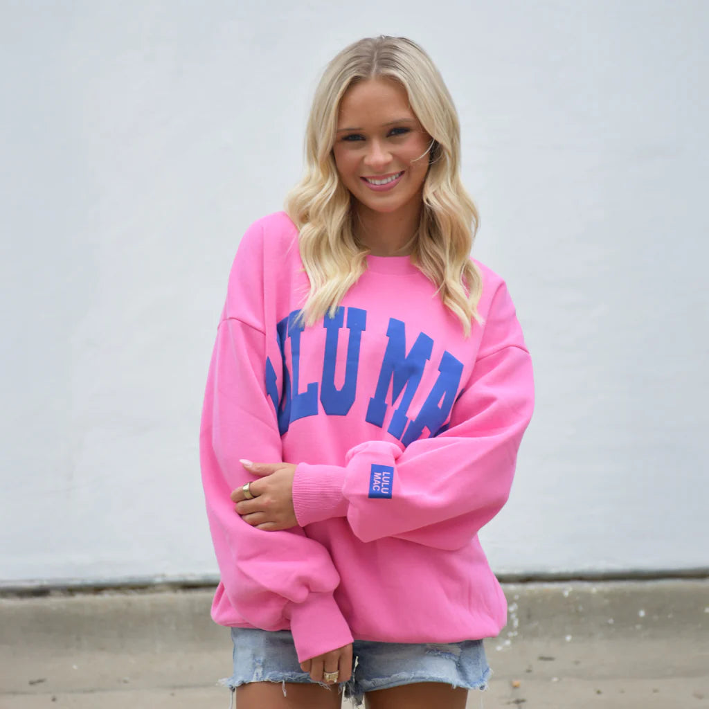 Lulu Mac Sweatshirt (Pink/Navy)
