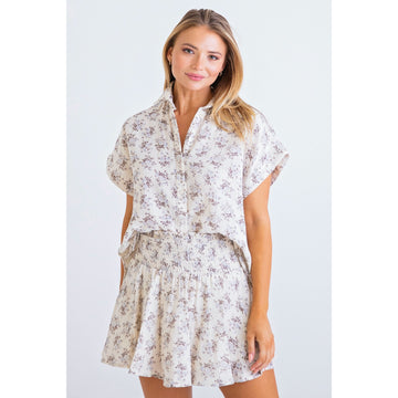 Floral Quilted Skort
