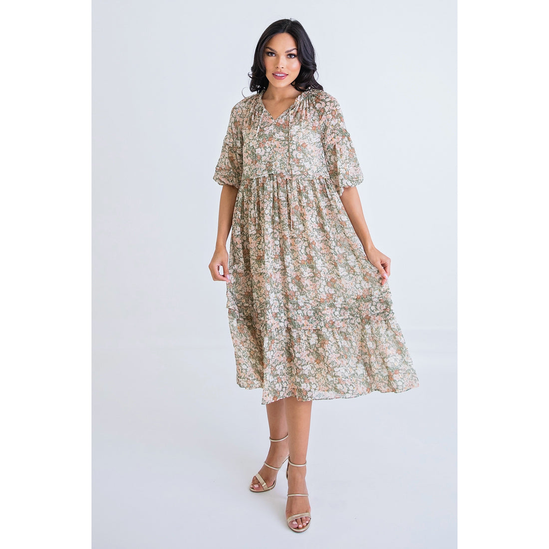 Ditsy Floral Midi Dress