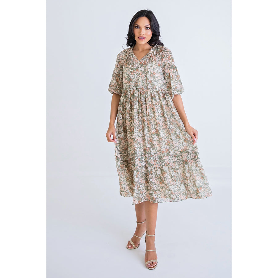 Ditsy Floral Midi Dress