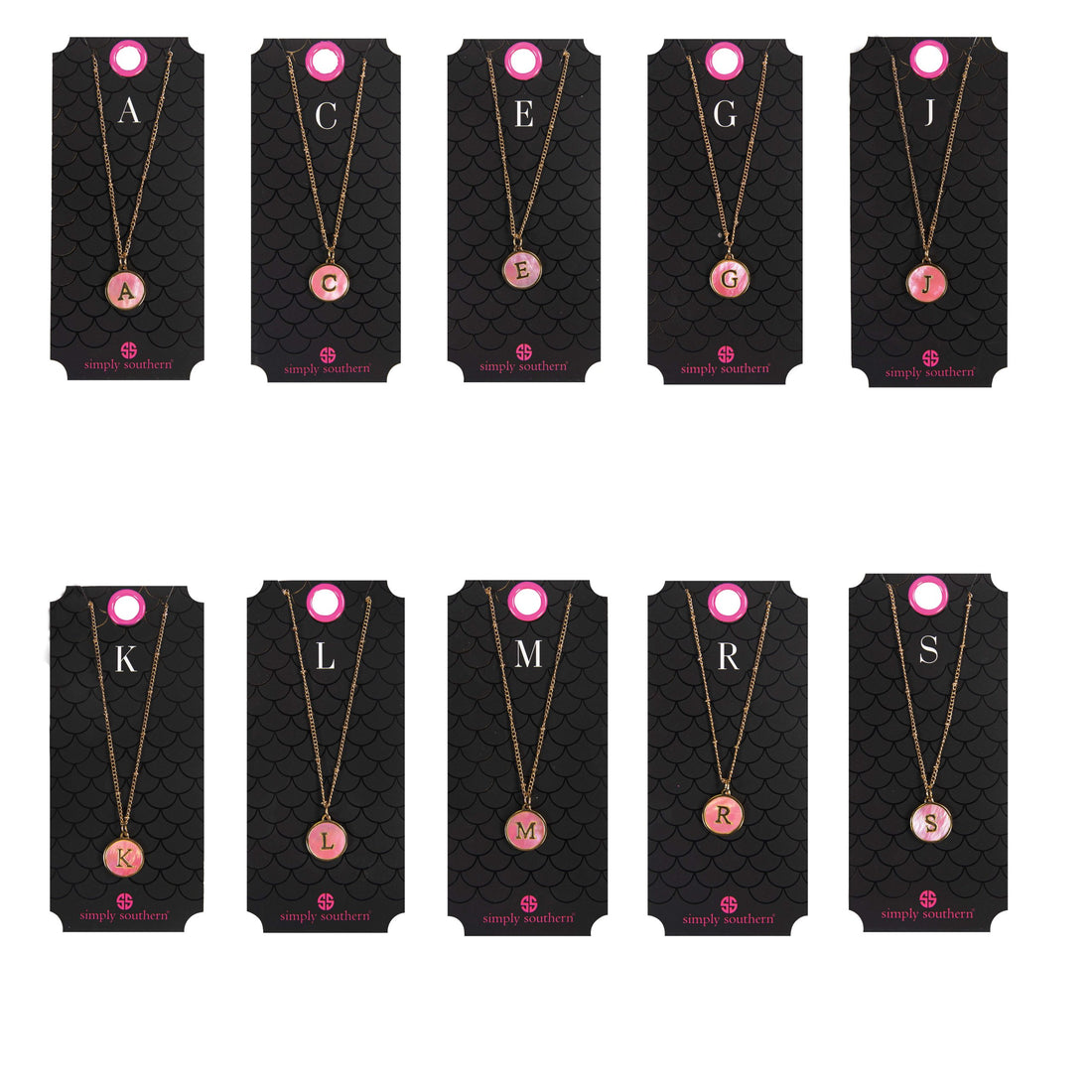 Round Initial Necklace