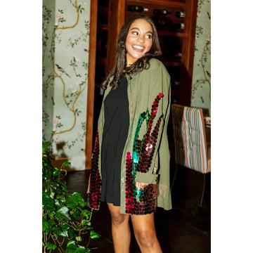 Paillette Sequin Parka, Q of S