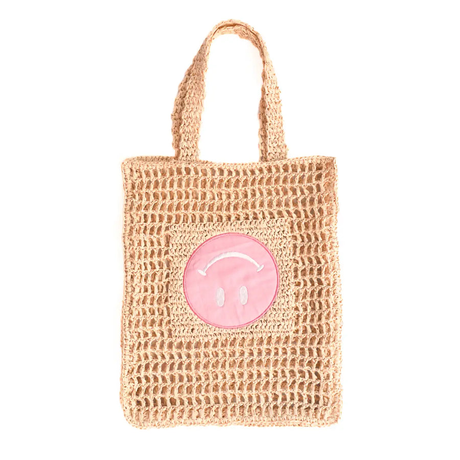 Smiles Straw Tote
