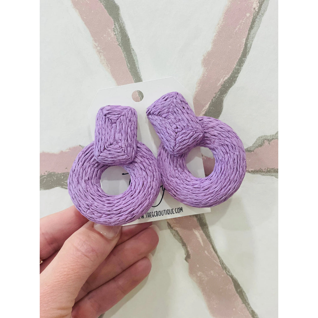 Raffia Door Knocker Earrings